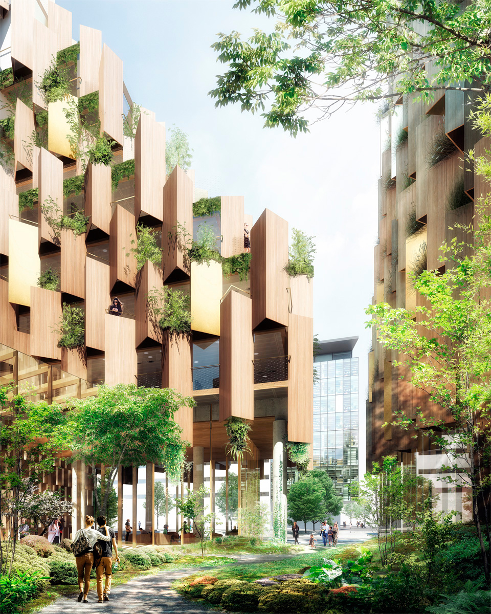 Proyecto de hotel en la Avenue de France, en París ©︎ KKAA Kengo Kuma and Associates. Fotos: © Luxigon.